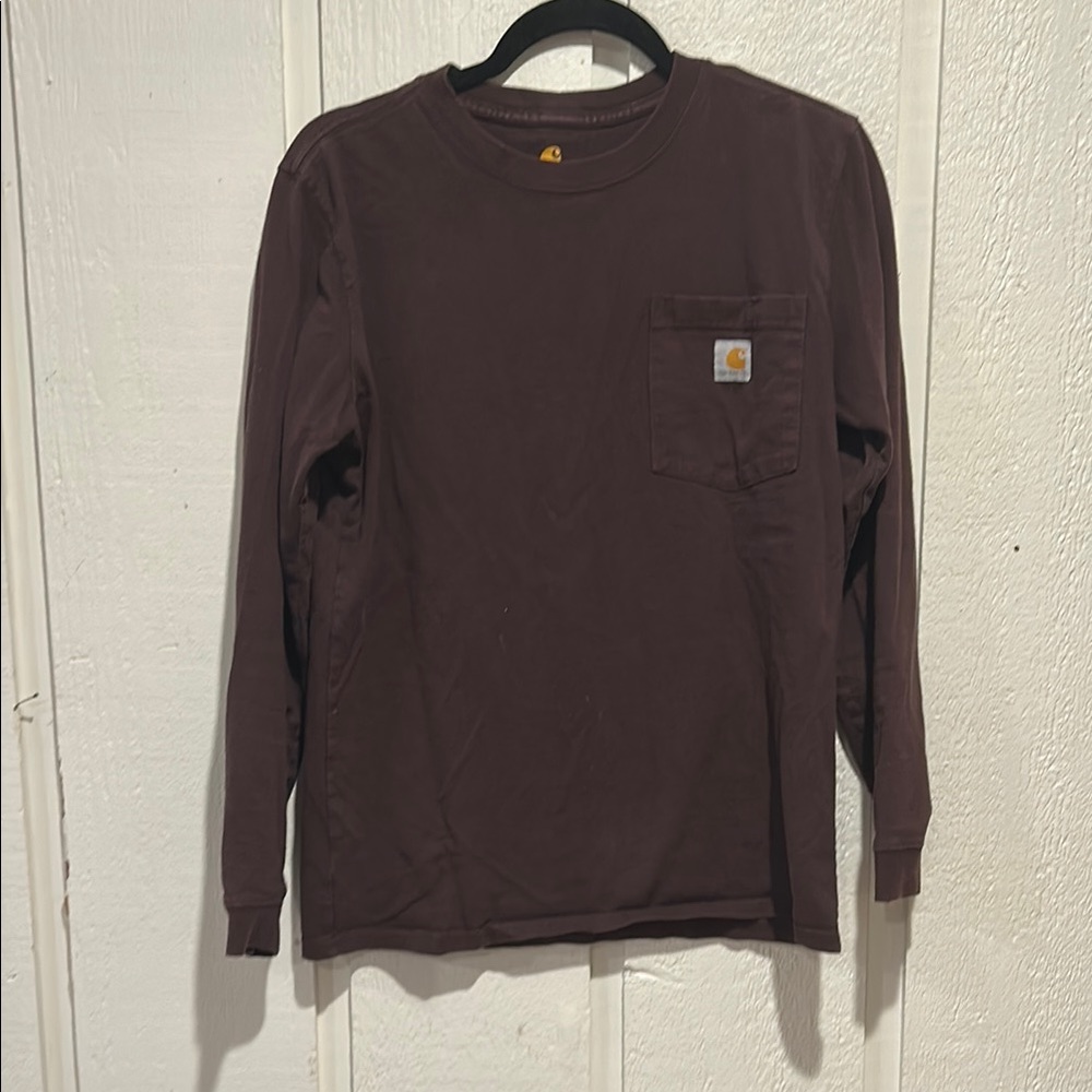 Carhartt Maroon Long Sleeve Shirt Womens Medium